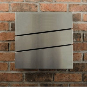 Buzón de acero inoxidable para montar en la pared - Sin personalizar - The Statement