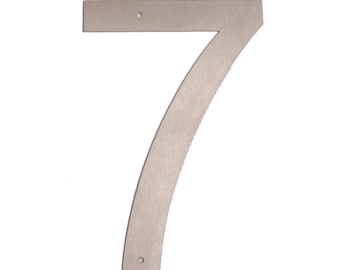 Edelstahl-Ziffer Extra Groß Zeitgenössisch 25cm (Ziffer Nr.7)