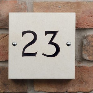 Limestone House Number 15 x 15cm