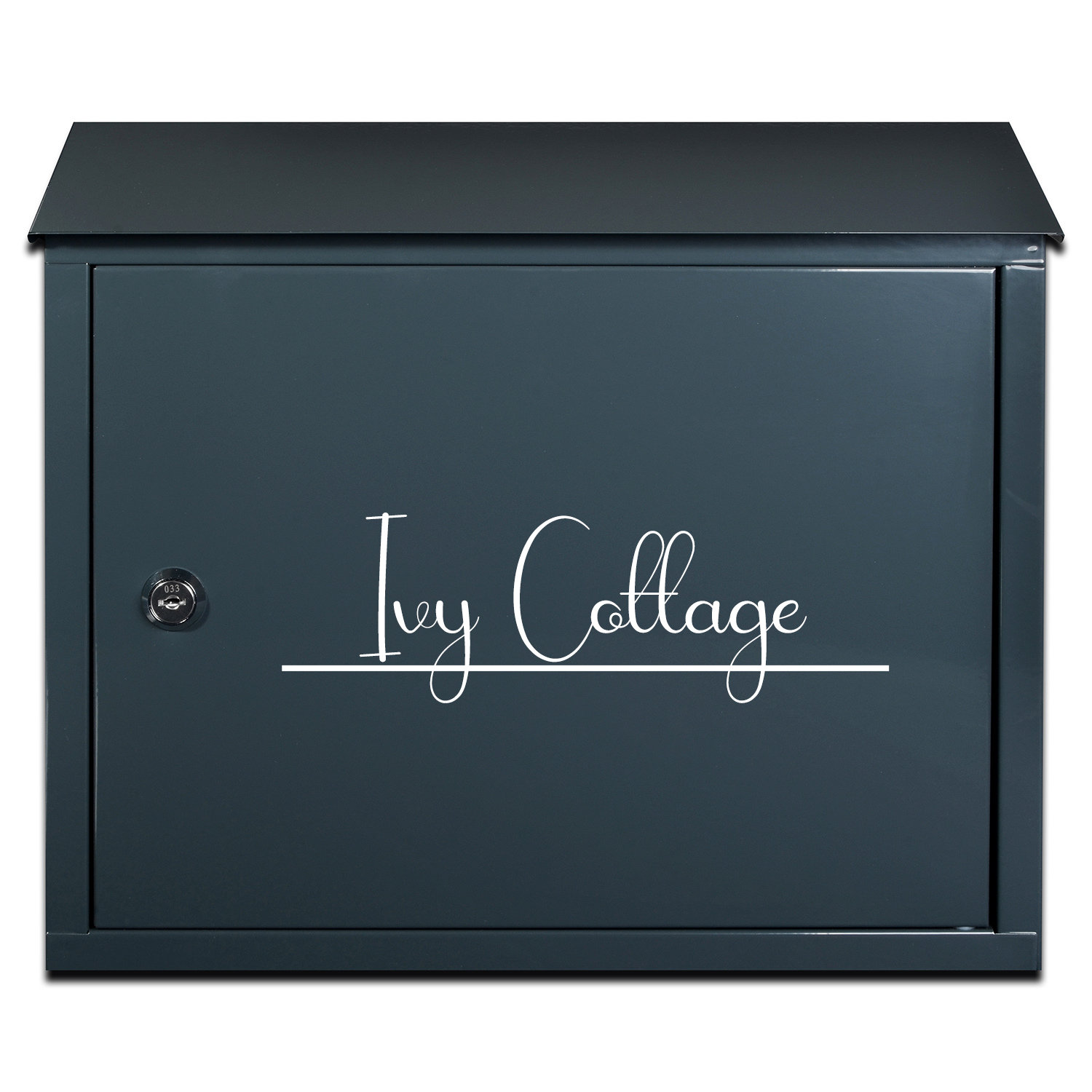 Personalized Anthracite Grey Steel Letterbox, Wall-mounted Postbox