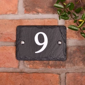 House numbers  rustic slate