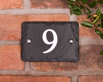 Numéros de maison ardoise rustique