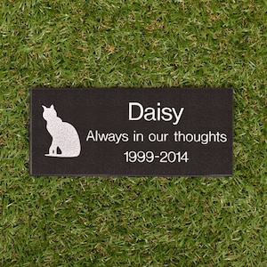 Personalised Pet Memorial, Granite Plaque, 23cm x 10cm