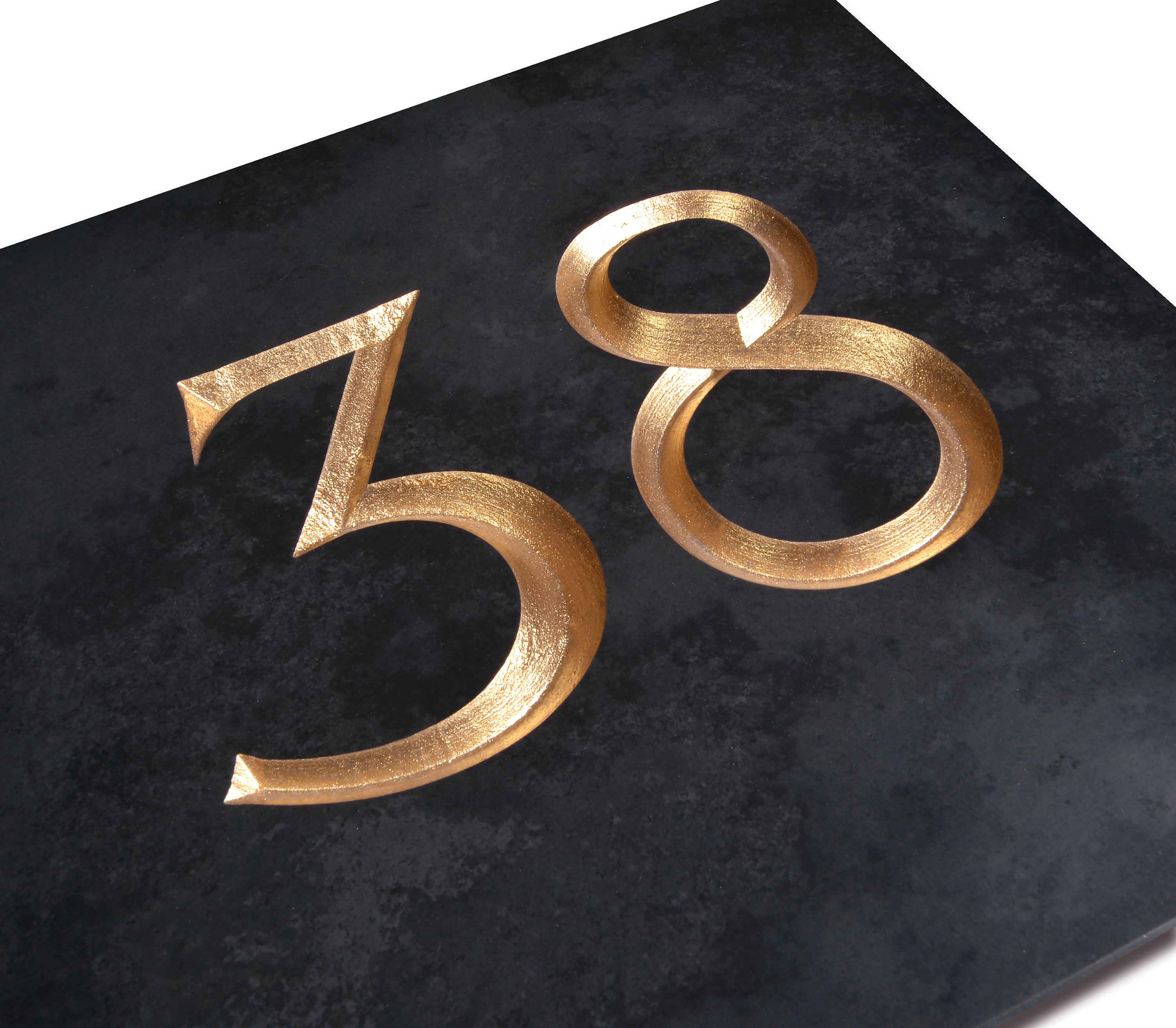 Premium Heavyweight Charcoal Grey Slate House Number Numbers Etsy UK