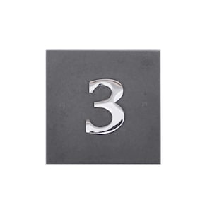 Slate Sign  With Chrome Digit