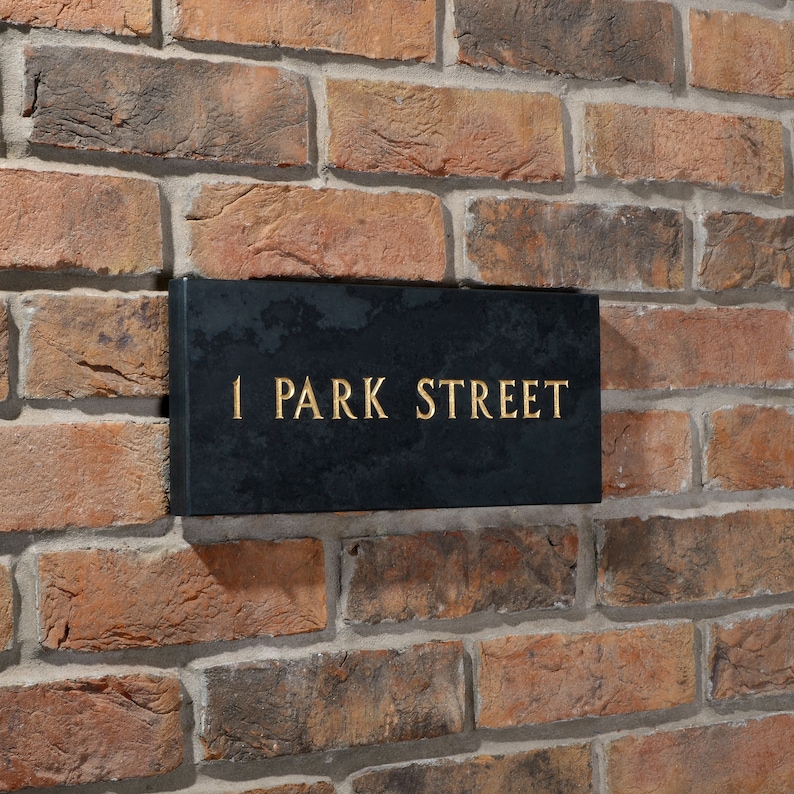 Premium Heavyweight Charcoal Grey Slate House Number/name Etsy UK