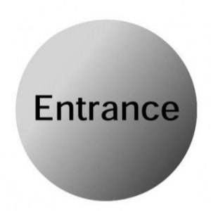 Entrance Door Sign - stainless steel