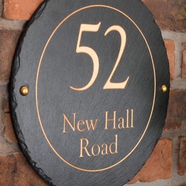 Round  Slate House sign