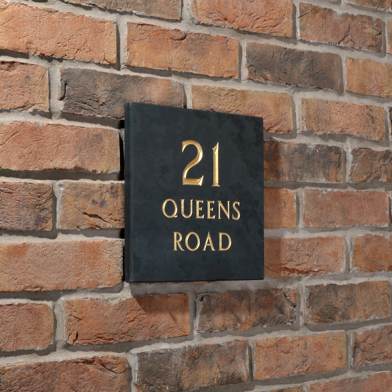 Premium Heavyweight Charcoal Grey Slate House Number/name Etsy UK