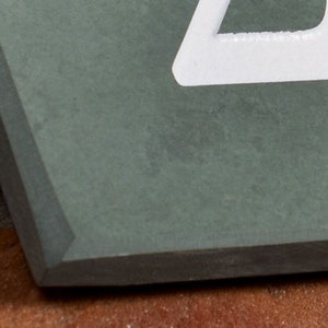 Smoky Green Slate square house number 15cm x 15cm image 3