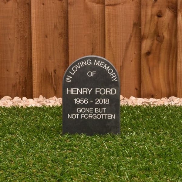 Memorial Gravestone - small size slate memorial with motif