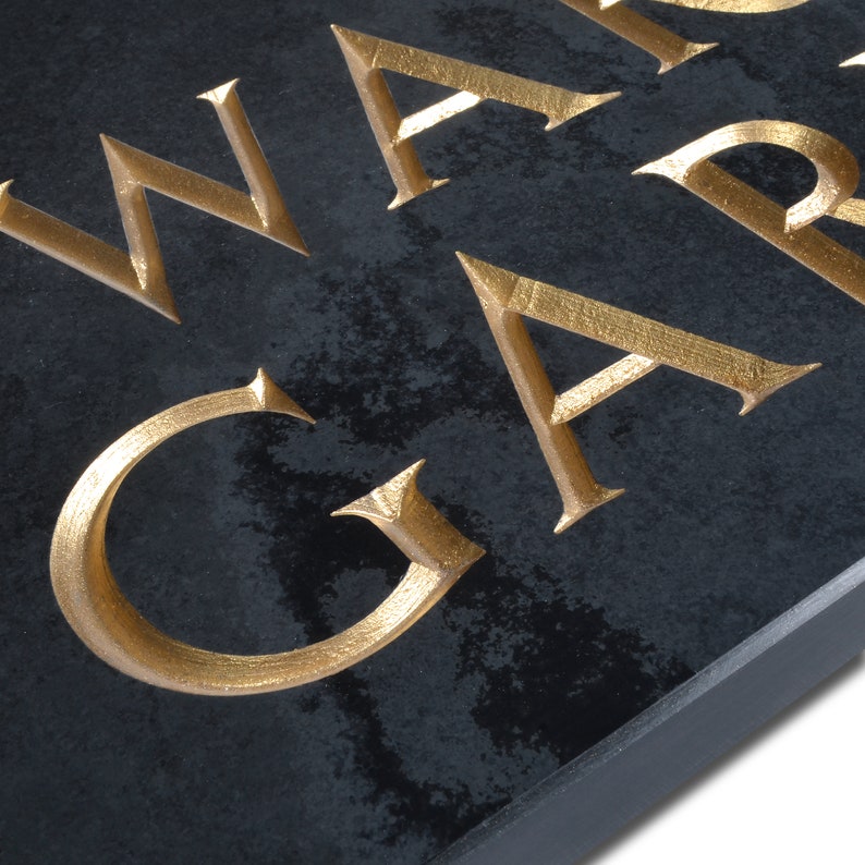 Premium Heavyweight Charcoal Grey Slate House Number/name Etsy UK