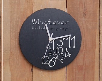 Funky  Slate Clock