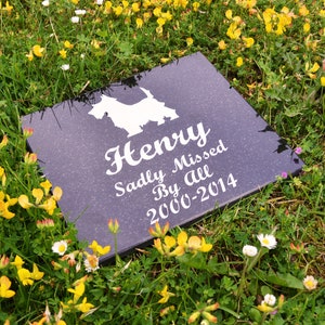 Personalised Pet Memorial, Granite Plaque, 23cm x 20.5cm