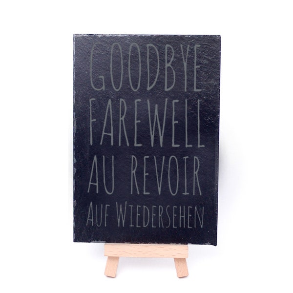 Goodbye farewell au revoir auf wiedersehen