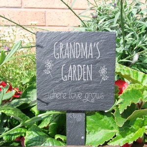 Grandma&#39;s Garden Slate Plant Marker - 10 cm by 10 cm (SR1689)