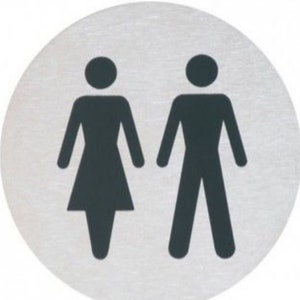 Unisex Toilet Door Sign