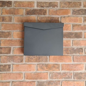 Steel Letterbox in Anthracite Grey - The Alava