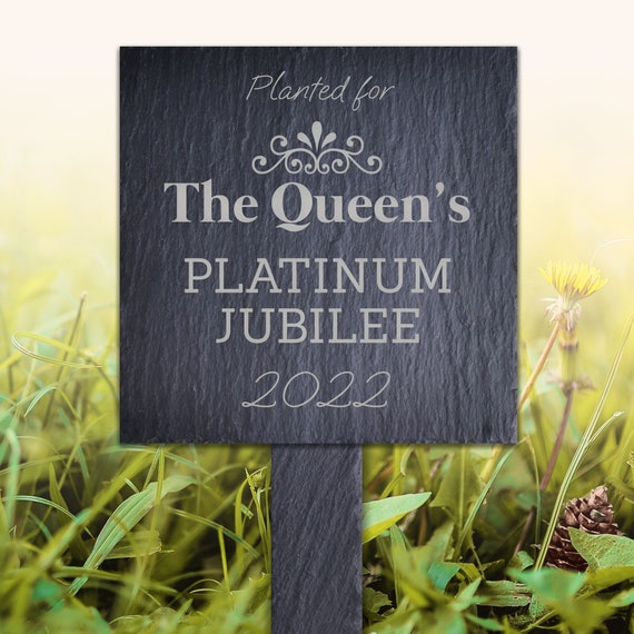 Tree Marker Slate Plant Marker Plaque the Queen's Etsy UK