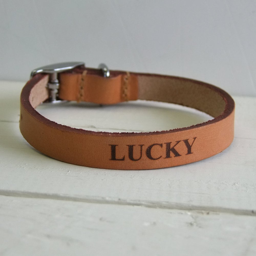 Collier de Chien Tan Personnalisé Dans Une Gamme Tailles