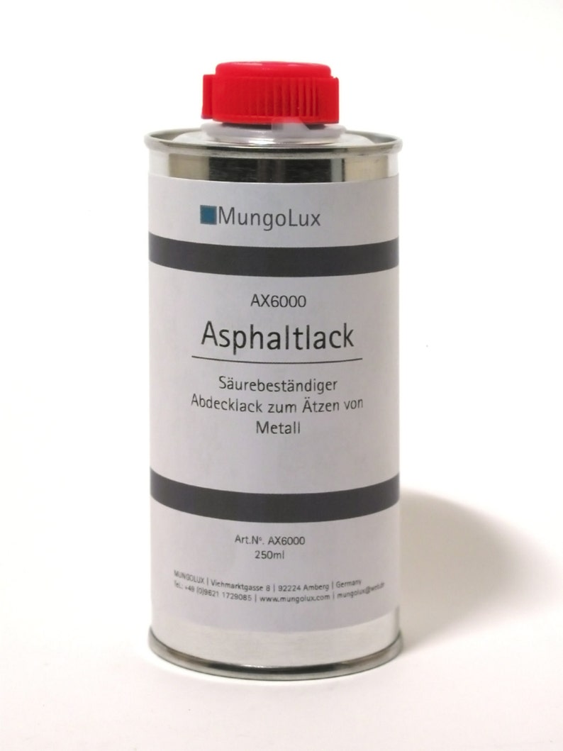 Stopout Varnish Asphaltum Etch Resist for etching metals Etsy