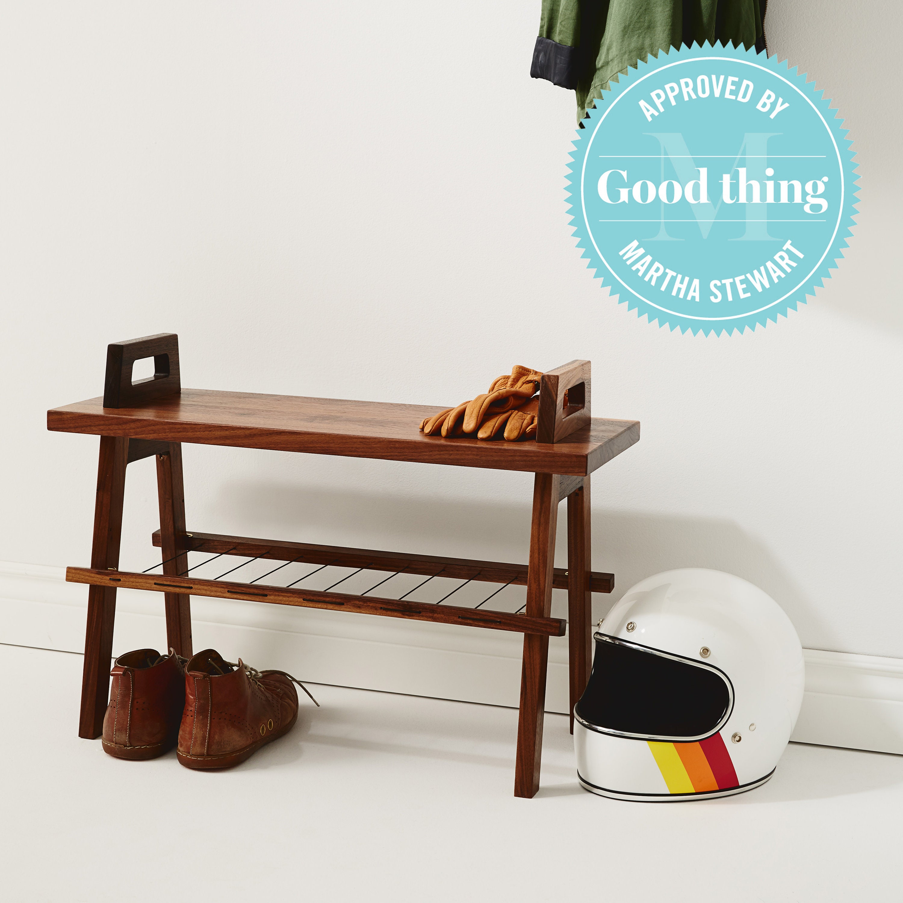 26 Entryway/hallway Storage Bench in Walnut With Shoe - Etsy
