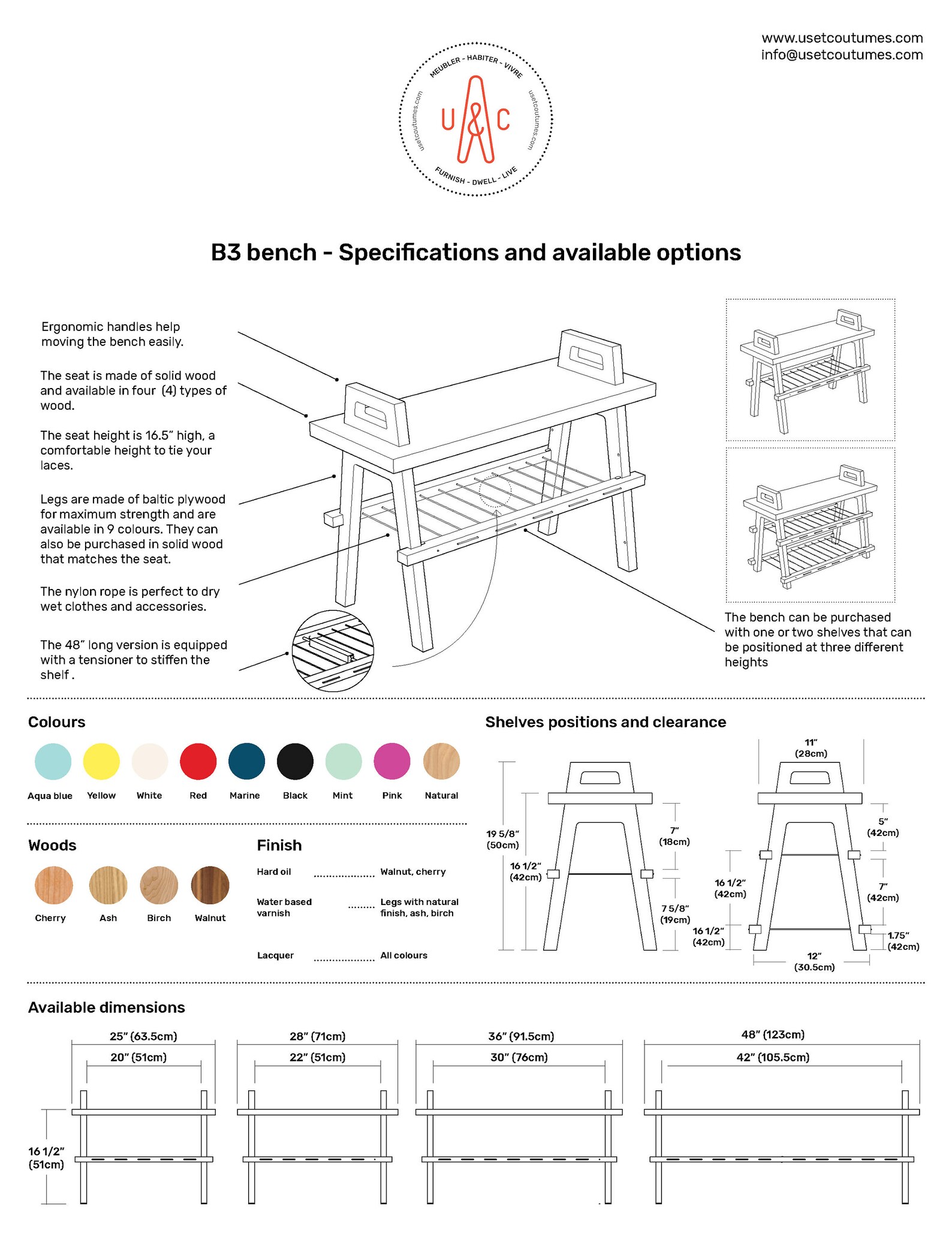 Banco de entrada de cereza de 26 con almacenamiento | Etsy