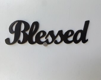 small sign-word blessed-size 8inch long x 2 1/2 inch high