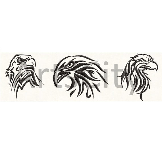 3 águilas tribales bordado diseño descarga inmediata bordado - Etsy España