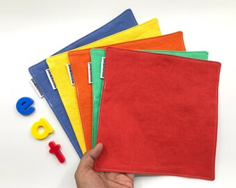 Waste Free Linen Napkins, Bright Colors, Reusable Napkins With Absorbent Cotton Backing, Eco-Friendly Napkin Set