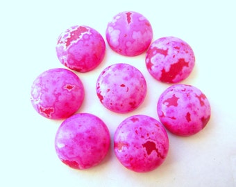 10 pcs Salmon Coral 12mm Drusy Druzy Faux Quartz Round Cabochons