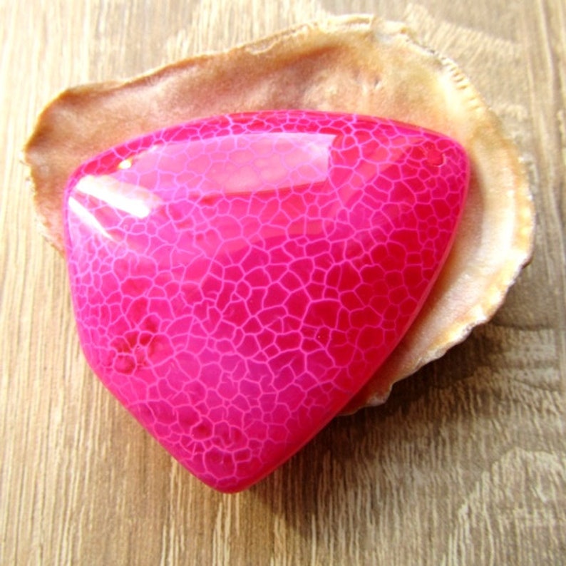 Dragon Veins Agate Pendant 50x42x9mm Pink Agate Triangle Pendant Agate Stone Pendant Flat back Jewelry Supplies