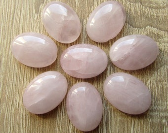 Quartz Cabochons 20x15x6mm Rose Ovale Pierre de Quartz Cabochon Dos Plat Pierre Précieuse Naturelle Cabochons Fabrication de Bijoux Fournitures 1pcs