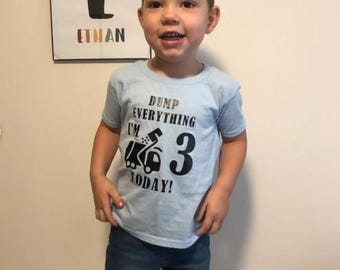 Müllauto 3. Geburtstag Shirt: Individuelles Geburtstagsmotiv