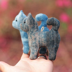 Handmade Tie-Dye Shiba Inu Keychain: Cotton Dog Plush Doll