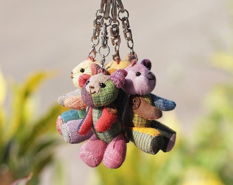 Teddy bear key chain, Key ring, Bear plush doll, Teddy bear, Gift