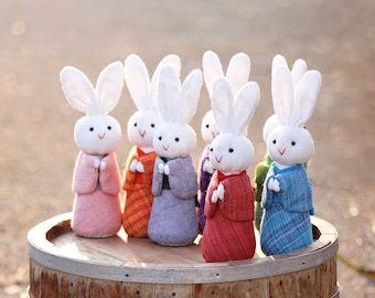 Wholesale - 100 bunnies, Easter bunny, Bunny kimono, Handmade bunny in Kimomo dress, Rabbit doll, home decor