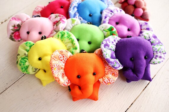 stuffed elephant keychain