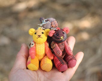 Teddy bear key chain, Key ring, Bear plush doll, Teddy bear, Gift