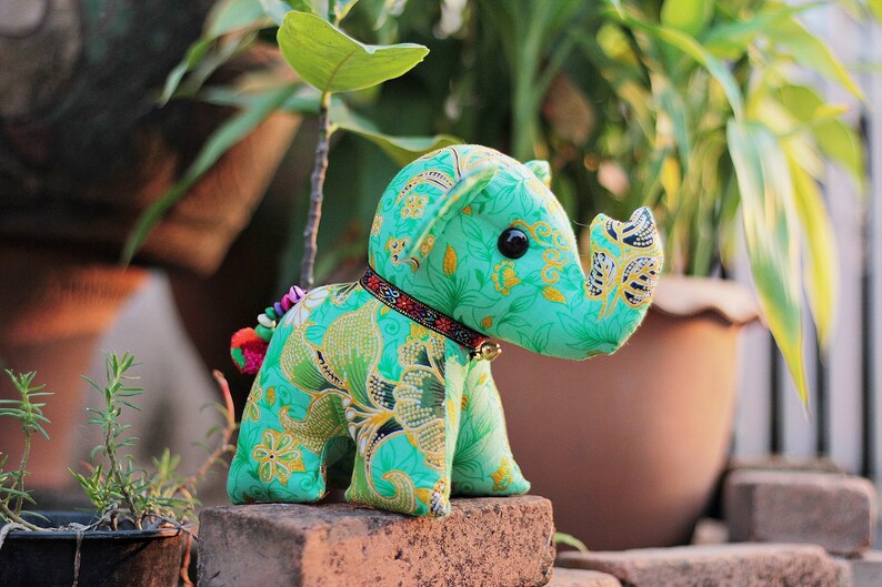 Stuffed elephant, Elephant plush doll, Home decor, Gift image 7