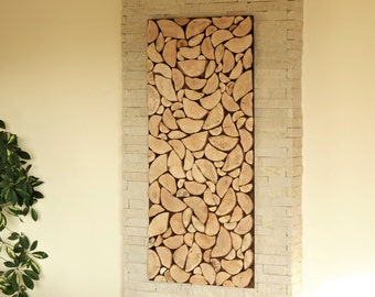 Wood Slice Wall Art: Environmentalist Decor, Tree Rounds Panel