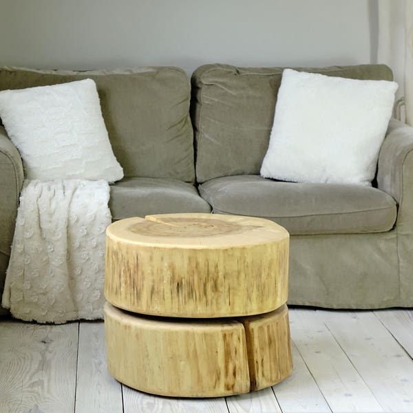 Tree Stump Side Table baumstamm tree slab side table tisch hocker holz ceppo di legno