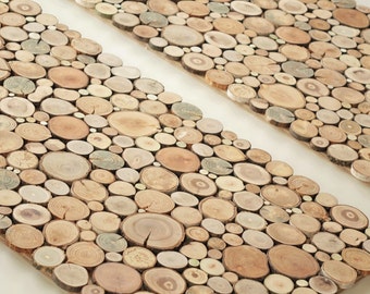 Tree Slice Wall Art: Wood Round Decor, Set of 2