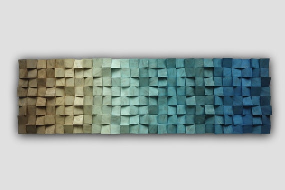 ombre sculpture, ombre wooden wall art, 3D mosaic, modern abstract wood wall art, wood wall art, wood wall art, rustic, wood wall decor