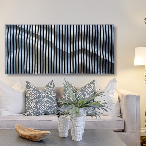 Blue and Silver Wall Art Etsy