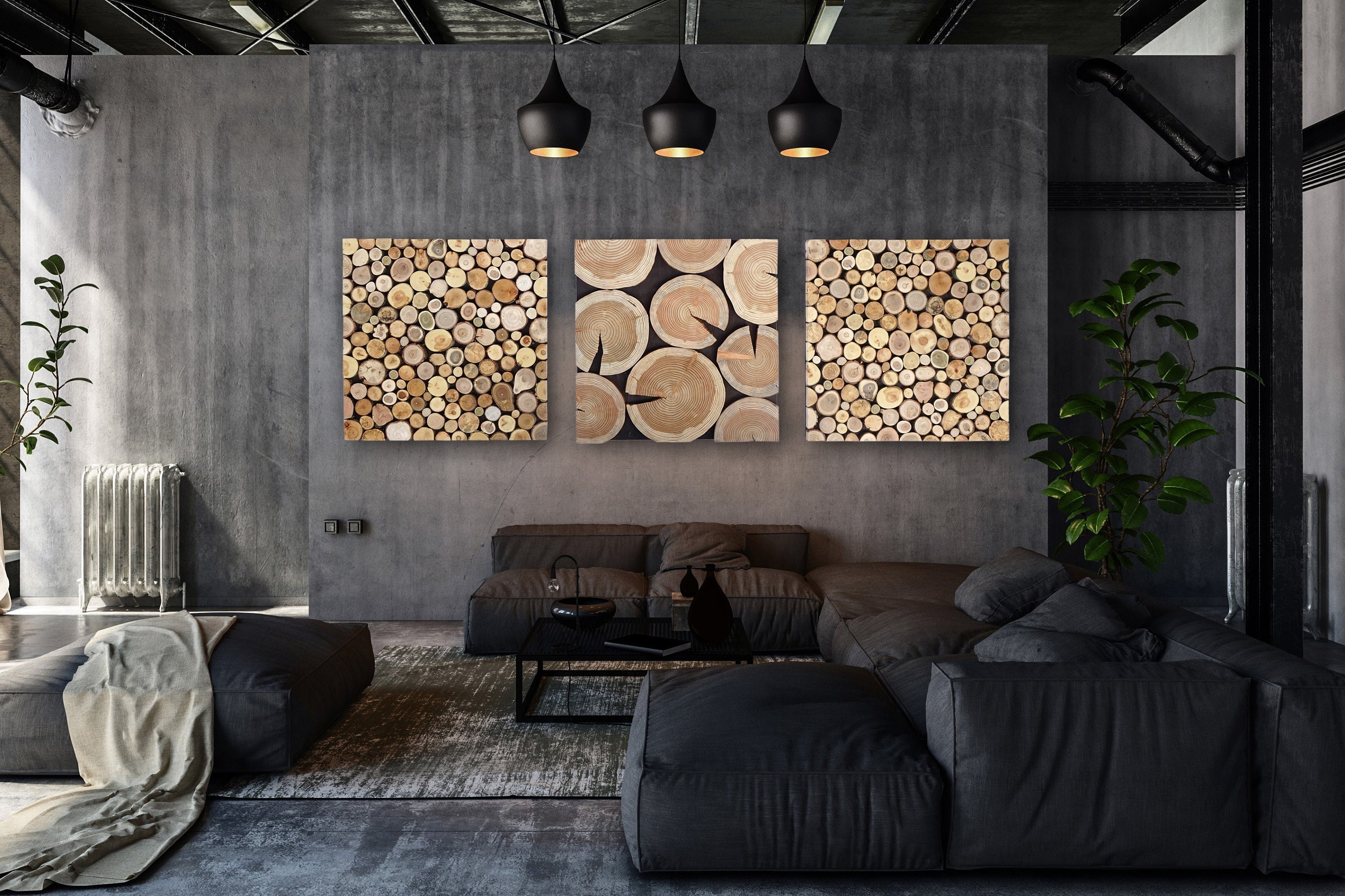 gold and copper 3D wall art, parametric wood wall art, wall