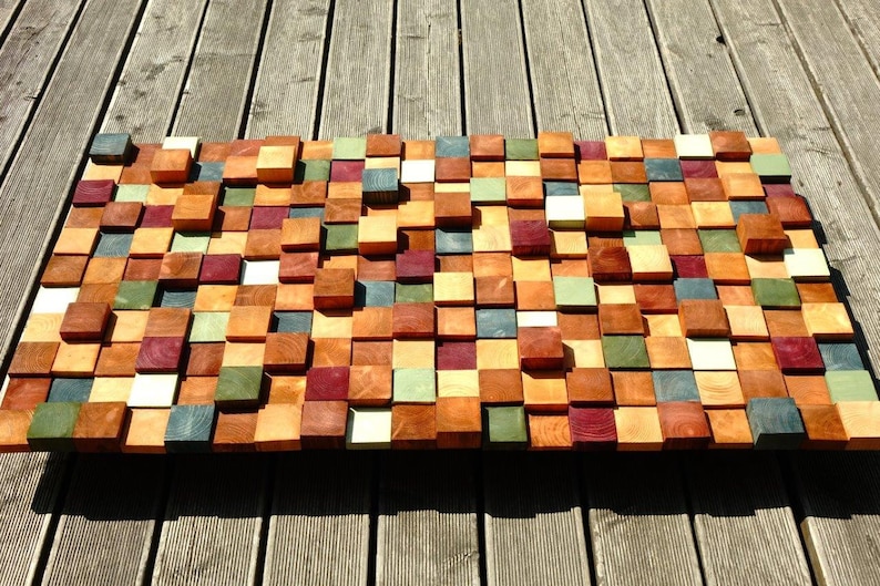 Modern Wood Wall Art Handmade Contemporary Wall Decor Easy Etsy