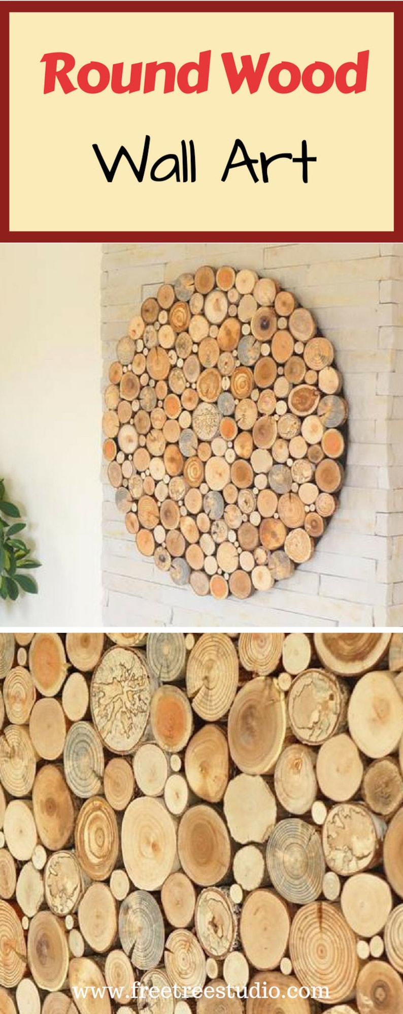 Round Wood Wall Art Tree Rounds Decor Holzwand Kunst Tree Etsy Canada