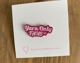 Yarn Only Fans Glitter Enamel Pin