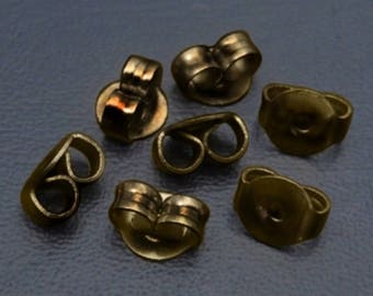 TOTAL LIQUIDATION / 95 butterfly stoppers antique BRONZE color - brass